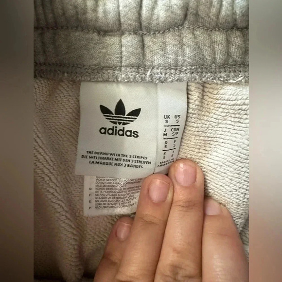 Adidas Thick Light Gray Women’s Joggers RWB Stripes Size Small - Picture 8 of 11